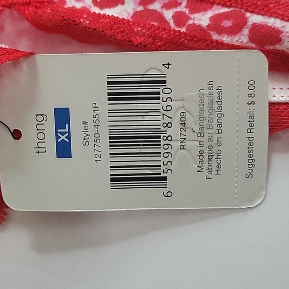 Reńe Rofé Red Leopard Print Thongs - Picture 4 of 4